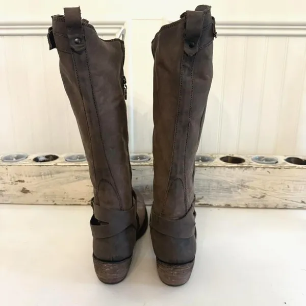 Liberty Black‎ Boots Womens Size 10 Brown Leather Tall Riding Harness Western - Image 4