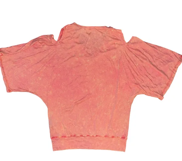 Black Hearts Brigade Cold Shoulder Washed Peach Tee - Image 3