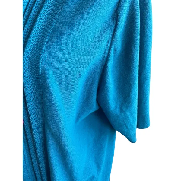 Lane Bryant Women Tunic Cardigan‎ Sweater 18/20 Teal Open Front Casual Office - Image 5