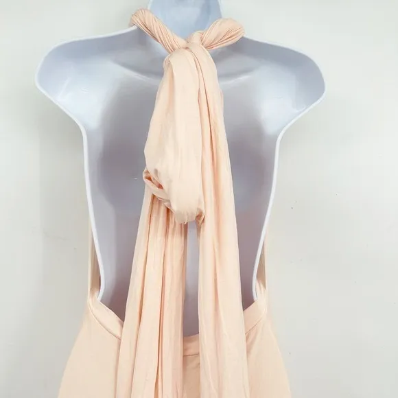Lulus Tricks of‎ the Trade Blush Pink Convertible Maxi Bridesmaid Dress Size L - Image 9