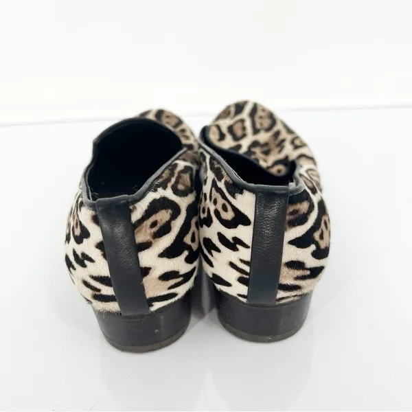 Stuart Weitzman Pony Hair Animal Print‎ Slip On Loafers Women's 5.5 Quiet Luxury - Image 5