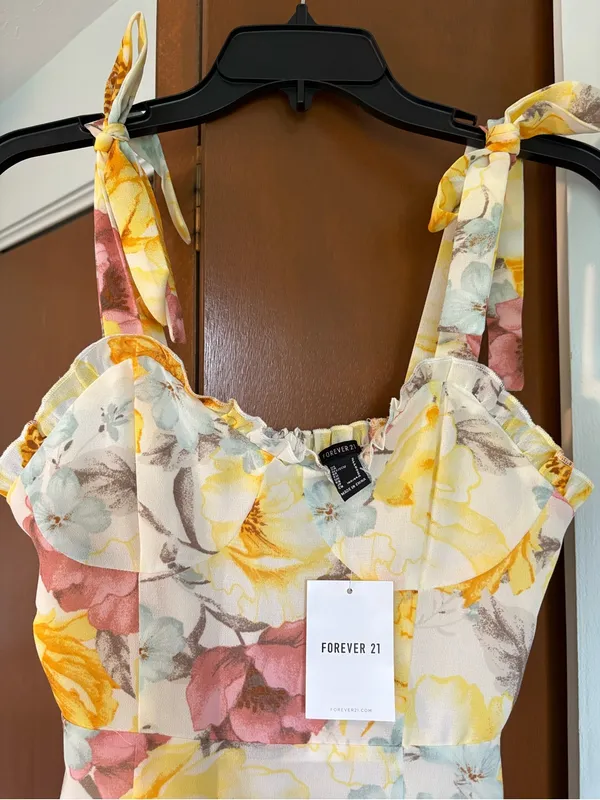 Forever 21 Floral Tie-Shoulder Sundress - Image 2