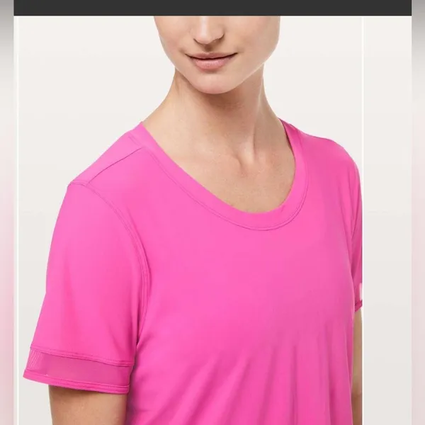New without tags Lululemon Serve Up Some Sun Short Sleeve Sonic Pink - Image 3