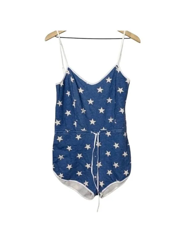 Wildfox Star Romper Shortie Blue Size S NWT - Image 5