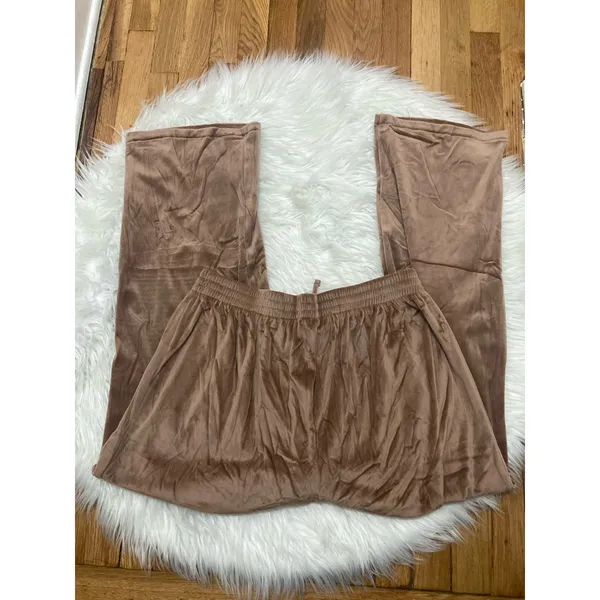SKIMS Size Large Velour Track Pant in Sienna Women’s Lounge Sweat Pants NWT - Image 5