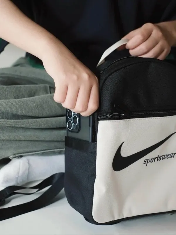 Nike Sportswear NWT Black and Beige Mini Backpack - Image 5