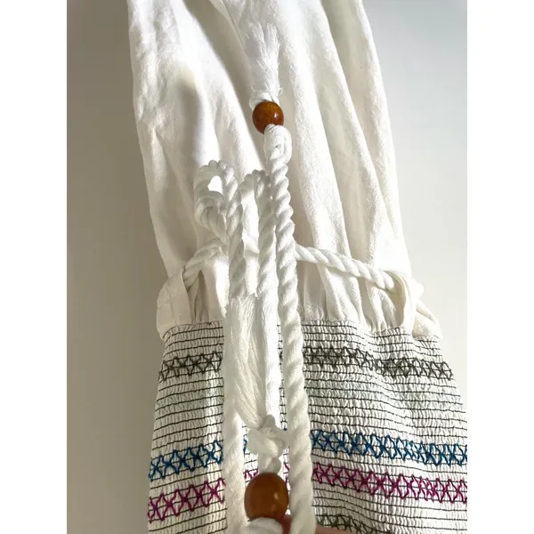 Free People Boho Tie Back Jumpsuit Cream Size Small - Image 8