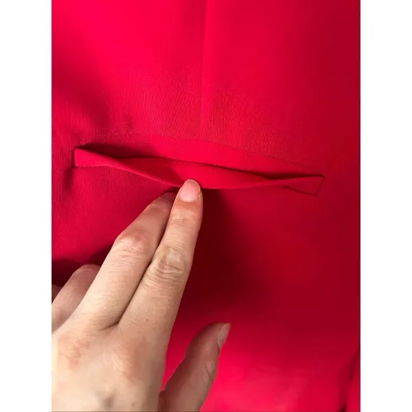 Zara red dress dress pants wide leg high waisted size extra small - Image 6