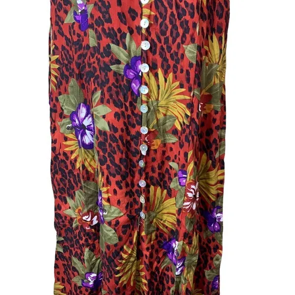 Vintage Scarlett sleeveless button front maxi dress‎ - Image 3