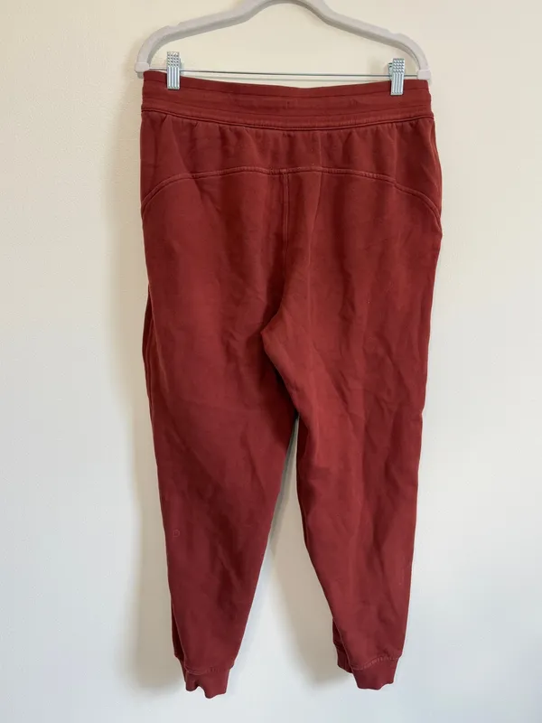 Lululemon Scuba High Rise Jogger Size 10 Terracotta Burnt Orange Fleece Pants - Image 4