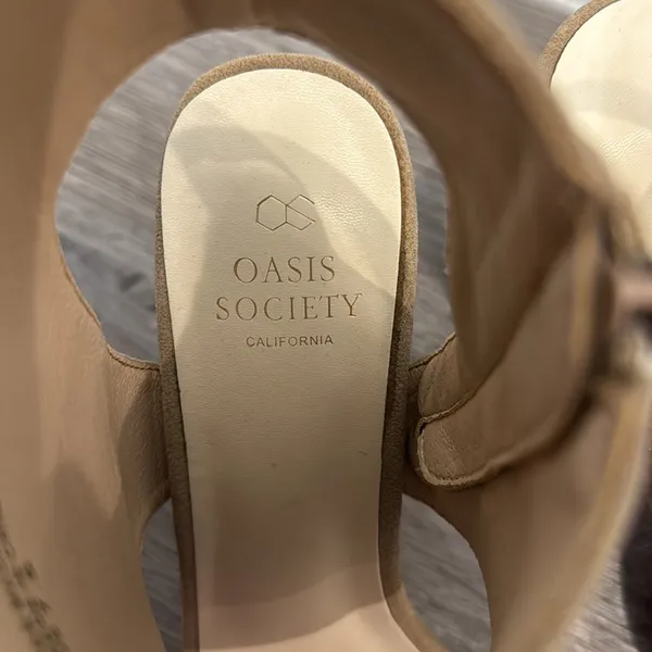 oasis society Chunky Heel Tan Size 7.5 - Image 5