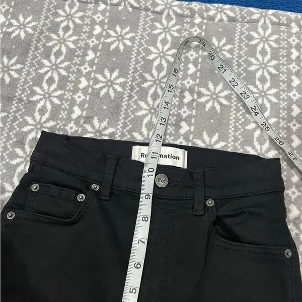 Reformation High Rise Skinny Jeans Black Size 25‎ Minimalist Feminine Casual - Image 8