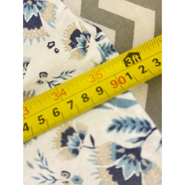 Universal Thread Blue Floral Ruffle Dress | Cotton Linen Blend | Size M - Image 7