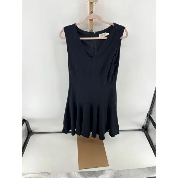 Eliza J Black V Neck Fit & Flare Cocktail Dress Women’s Size 12 Sleeveless - Image 8