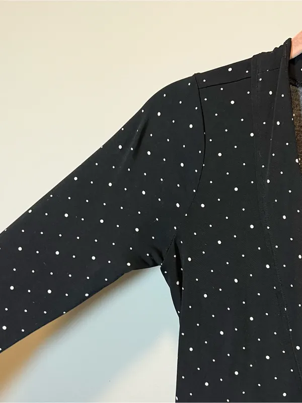 Banana Republic Women’s Black White Polka Dot Wrap Dress XS Classic‎ Business - Image 4
