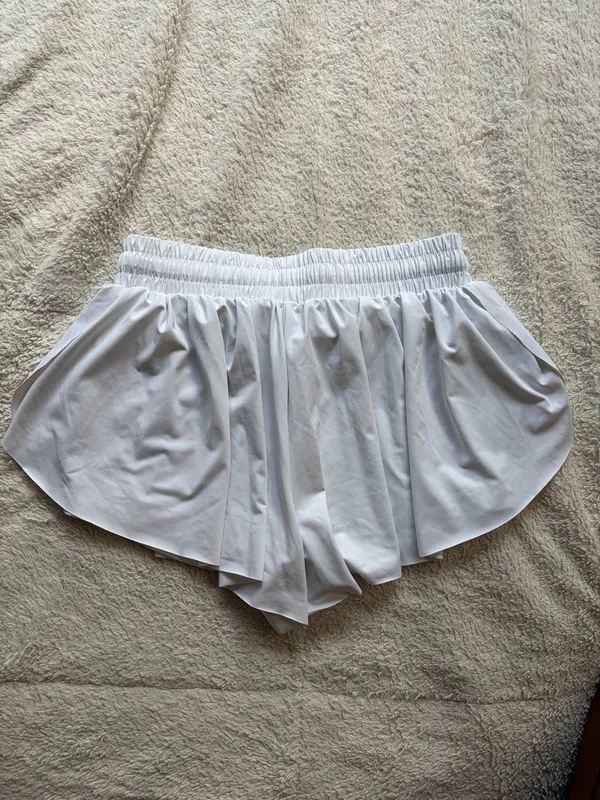 White Amazon Athletic Shorts - Image 3