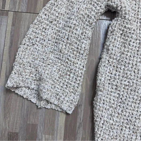 POL Cream Textured Open Knit Women's Cardigan Size Large - Image 3