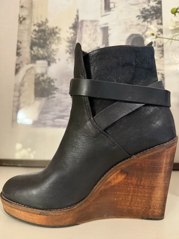 Rag & Bone Wedge Emery Boots Black - Image 3