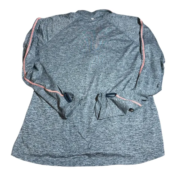 Nike Element Running Top Womens L Grey Dri Fit Reflective Thumb Holes - Image 4