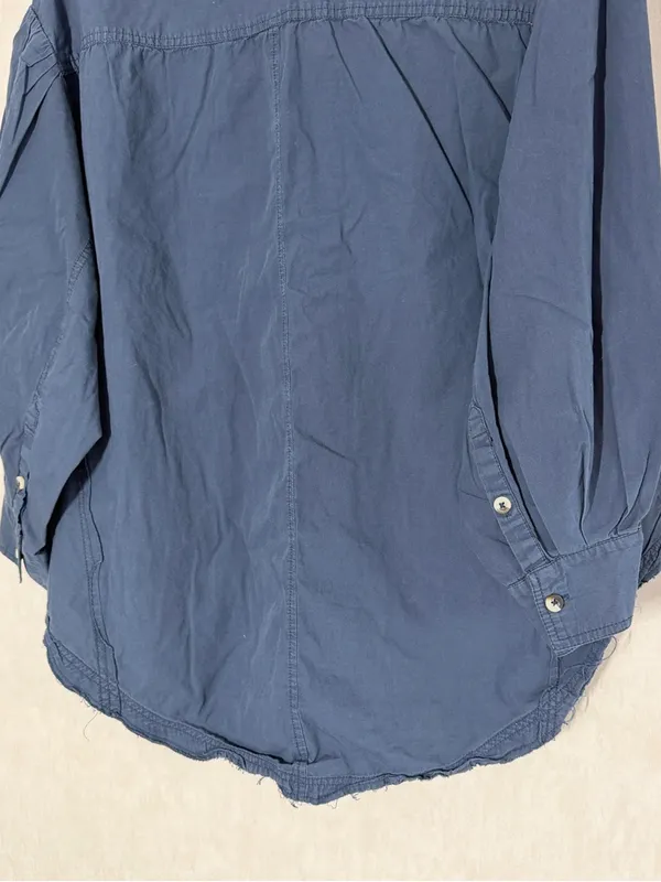 We The Free Women’s Happy Hour Button Down Shirt Longsleeve Oversized in Navy XL - Image 7