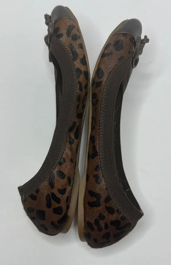 Sperry Top-Sider Elise Leopard Calf Hair Ballet Flats Size 7M - Image 5