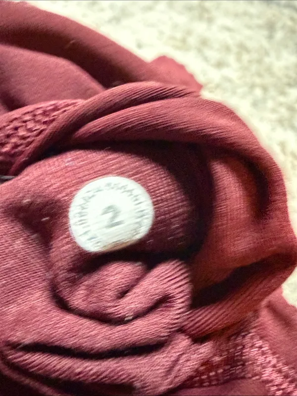 lululemon athletica women’sHigh-Waist Burgundy Leggings with Logo - Image 6