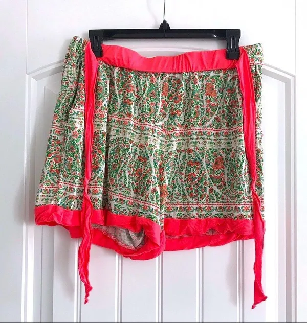 Echo Pajama Shorts Sleepwear Belted Floral Size XL - Image 3