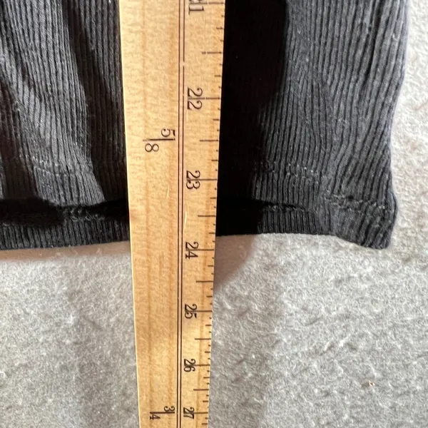 1065 | Babaton Aritzia Ribbed 3/4 Sleeve Knit‎ Bodycon Slim Fit Black Women XXS - Image 4