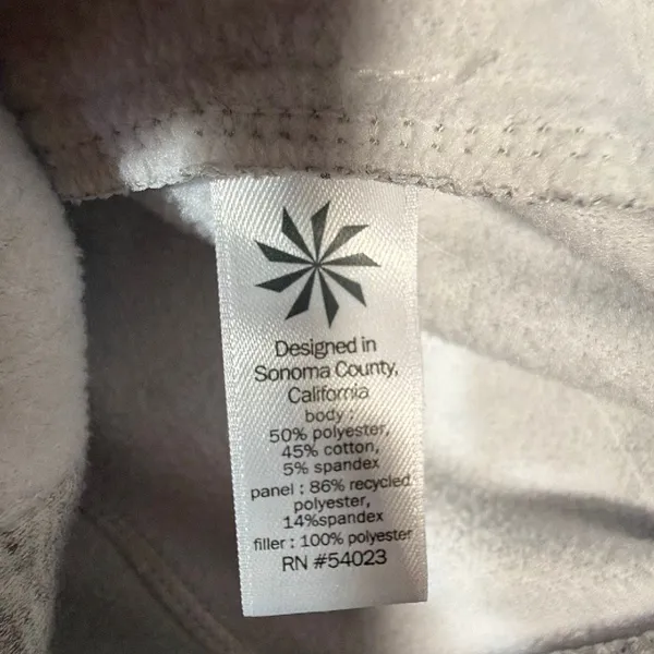 Athleta Stronger Spacedye Heathered Light Gray Sleeveless Full Zip Vest Small - Image 10