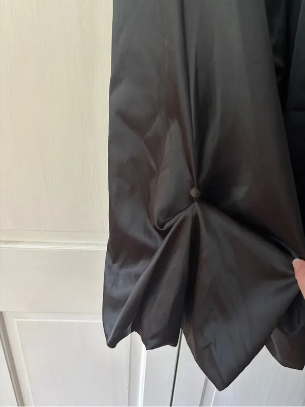 Japanese Weekend San Francisco Maternity‎ Black Strapless Satin Dress Size Small - Image 5