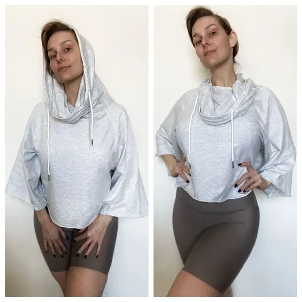 Namastetics Hoodie NEW Athleisure XL Grey Gym Relaxed Fit - Image 3