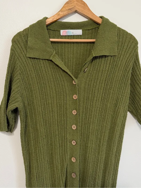Free People Beach Riding Waves Knit Longline Cardigan Sweater Dress Size Medium - Image 3