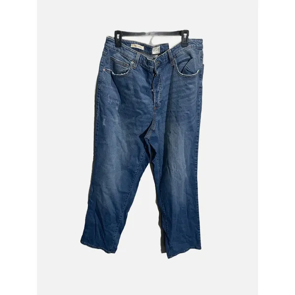 Universal Thread 90s Straight Jeans‎ Women 0 Blue High Rise Button Fly Stretch - Image 2