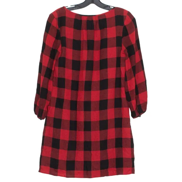 Madewell Womens Dress Wool Blend Buffalo Plaid Long Sleeve Red Black Size XXS FG - Image 2