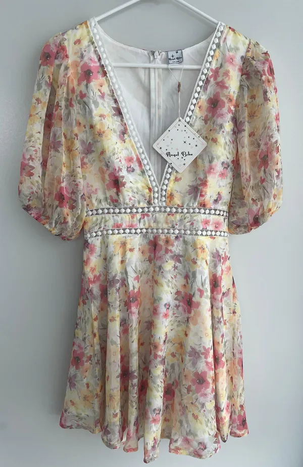 Sundae Muse Yellow Floral Dress - Image 2