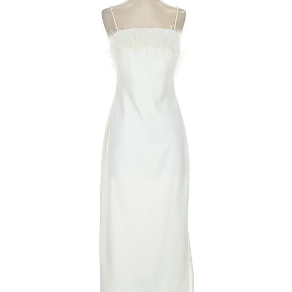 Elliatt | Harley‎ Dress In Ivory With Feathers Size XS - Image 4