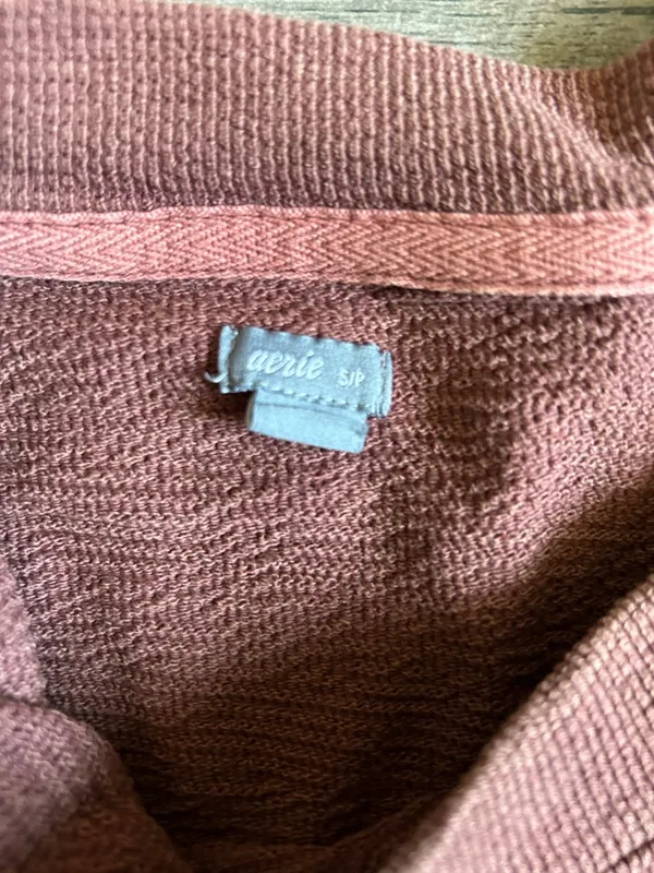 aerie Mauve Long Sleeve Pullover Sweater - Image 2