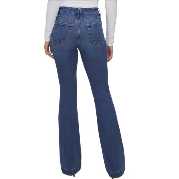 Good American Good Legs Flare‎ Jeans in Indigo 616 blue Size 15 / 34 - Image 3