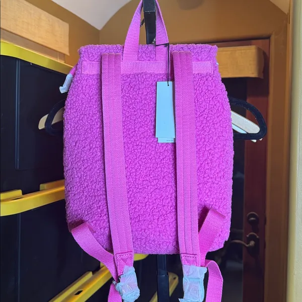 NWT UGG Inara Medium Faux-Sherpa Backpack UGGfluff Fuchsia Pink - Image 16