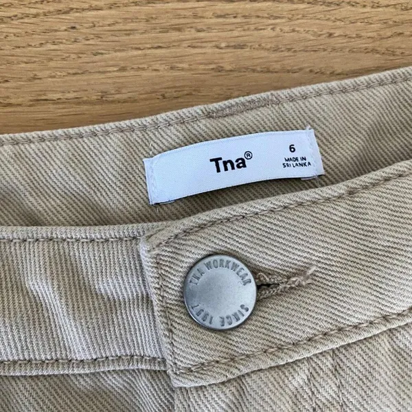 Aritzia - TNA Wide Leg Pants in Light in Beige - Image 3