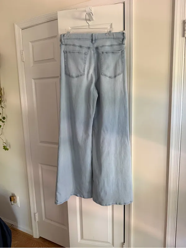 FRAME Le Palazzo High Rise Wide Leg Jeans Light Wash Size 31 NWT $288 - Image 11