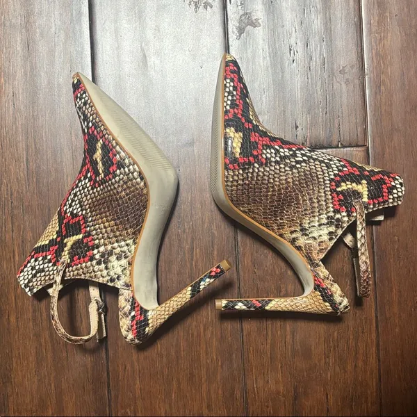 Steve Madden Daily Snake Animal Print Sling-Back Pumps Heels 8M new #1 - Image 6