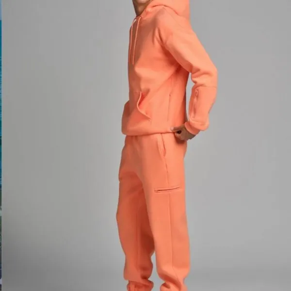 NWT COMFRT DND TRAVEL Coral sweatpants Size XXL Orange - Image 3