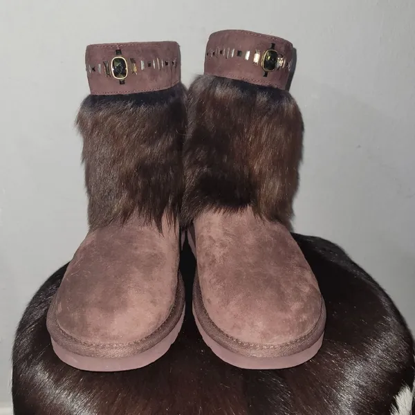 UGG Vilet Pinecone Shearling Sheepskin Cuff Maylin Women's Size 7 - Image 3
