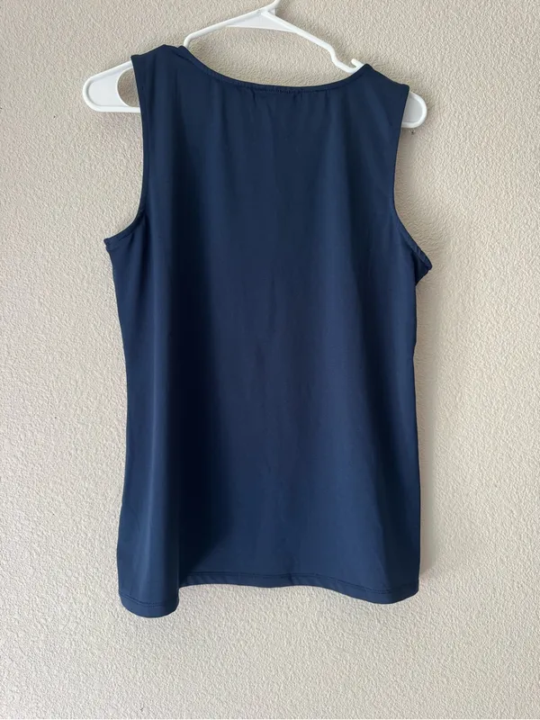 Sleeveless Navy Tank Top - Image 3