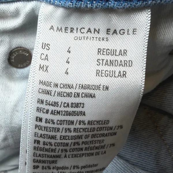 American Eagle Womens 4 Regular Hi-Rise Jegging Jeans Luxe Stretch Distressed - Image 6