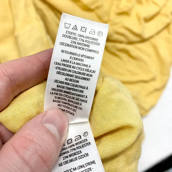 Joie Embroidered Tiered Maxi Dress‎ Womens Size 2 Yellow Boho Summer Rayon Gauze - Image 6