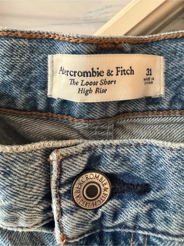 Abercrombie Fitch Jeans Shorts Womens 31 Blue The Loose High Rise 6" Blue NWT - Image 2