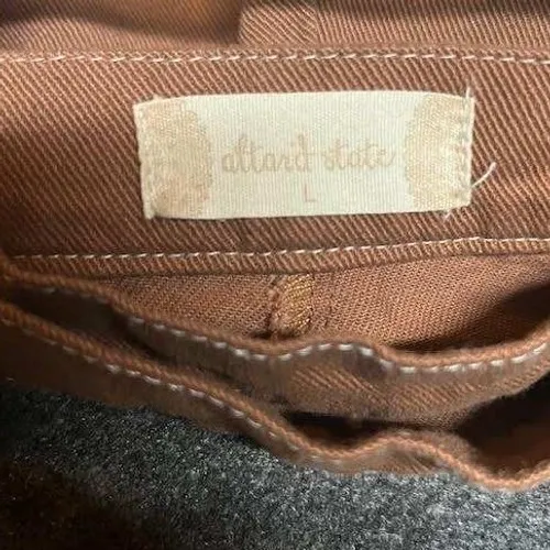 Brown Mini Skort Womens Faux Wrap Denim Style‎ Casual - Image 3