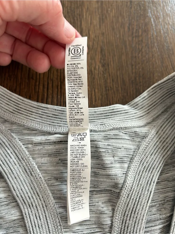 Athleta Momentum Tank Racerback Space Dye Heathered Gray - Size Small - Image 5